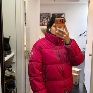 Moncler Women's Bright Pink Puffer Jacket size 1